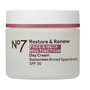 No7 Restore & Renew Day Cream SPF 30 - White and Pink